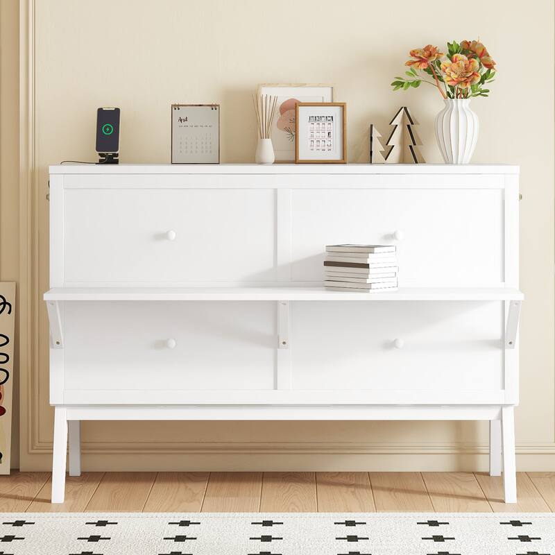 Solid Pine Murphy Cabinet Bed