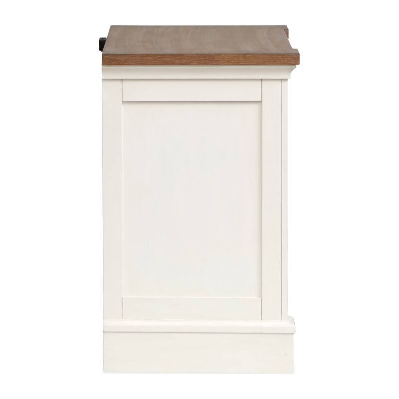 Magnussen Home Kingston Whisper White and Cerused Nutmeg Drawer Nightstand