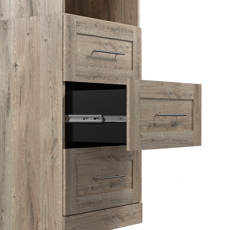 Pur 25W Wardrobe with Drawers by Bestar - Wardrobe with Drawers