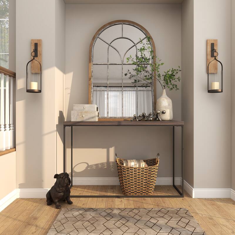 Brown Polystone Distressed Sitting Bulldog Sculpture