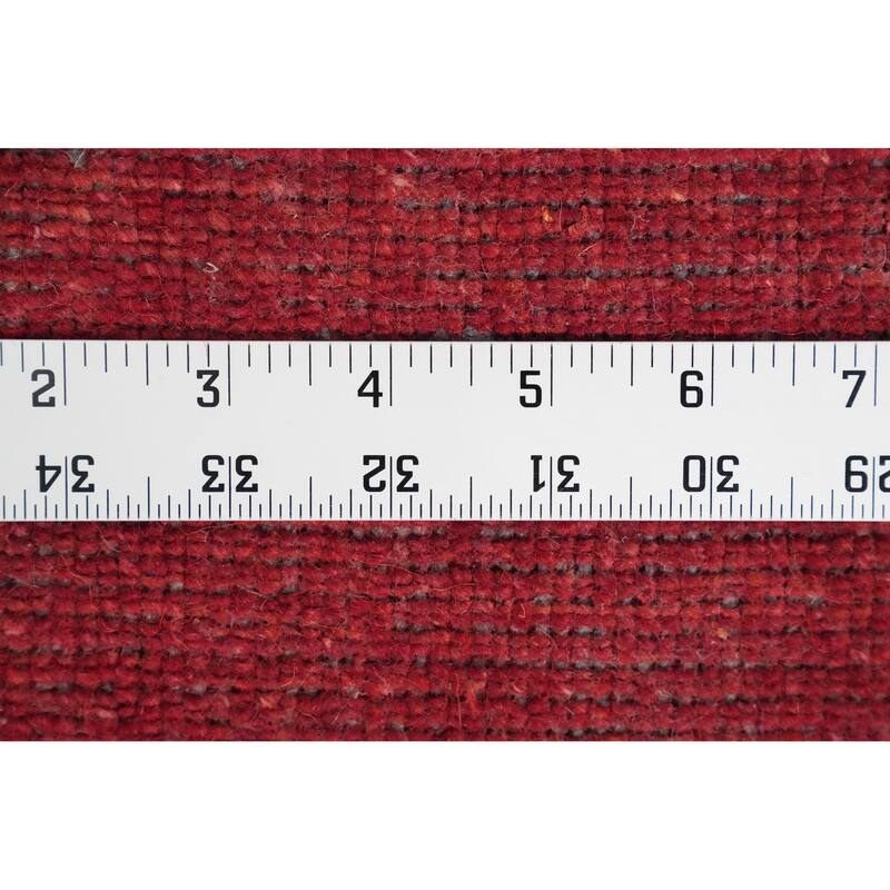 Hand Knotted Oriental 100% Wool Carpet Tribal Tribal Red Gabbeh Area Rug - 9' 7'' X 8' 2''