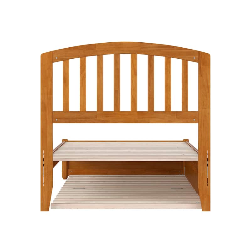 Lucia Platform Bed with Panel Footboard and Twin XL Trundle