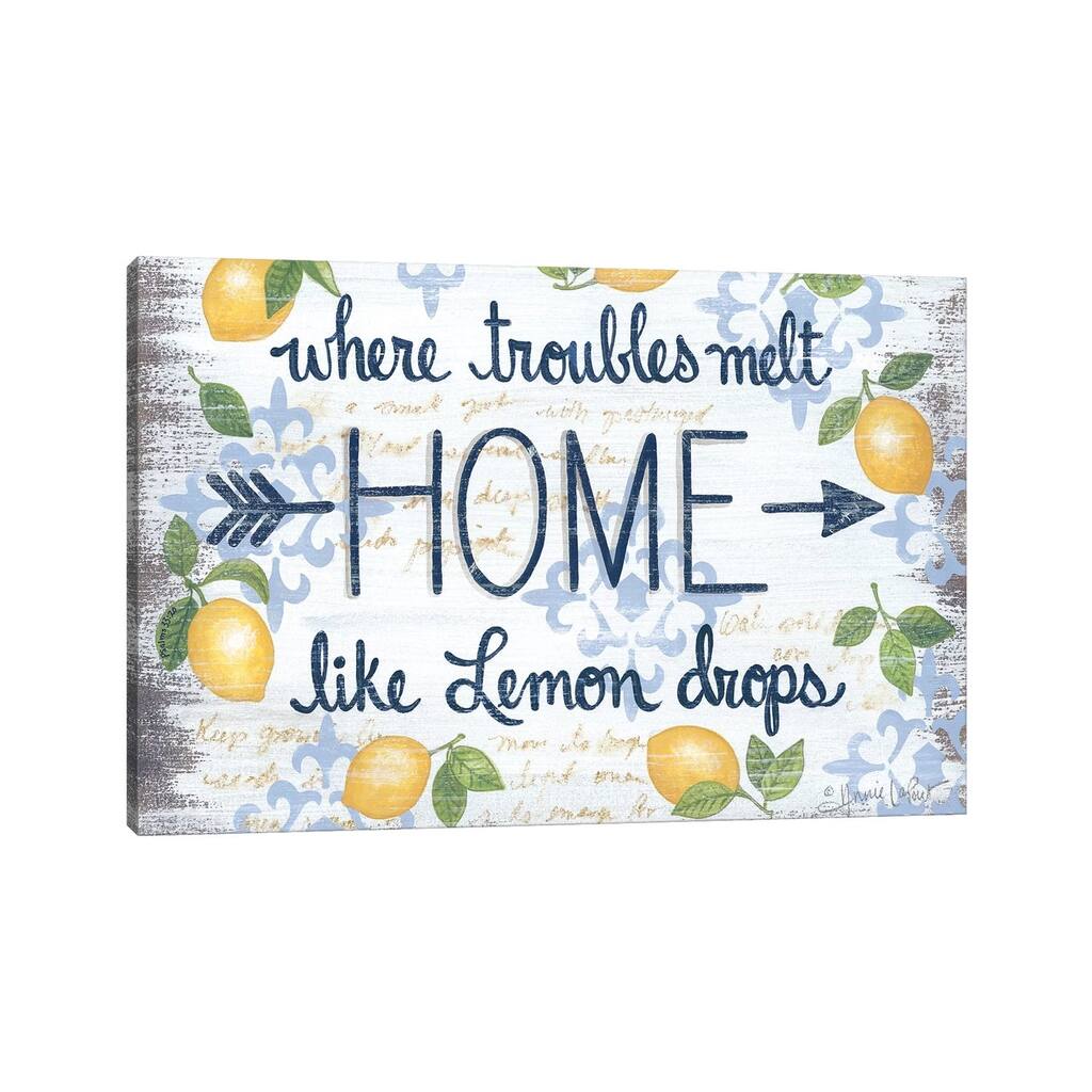 iCanvas "Lemon Home" by Annie LaPoint Canvas Print