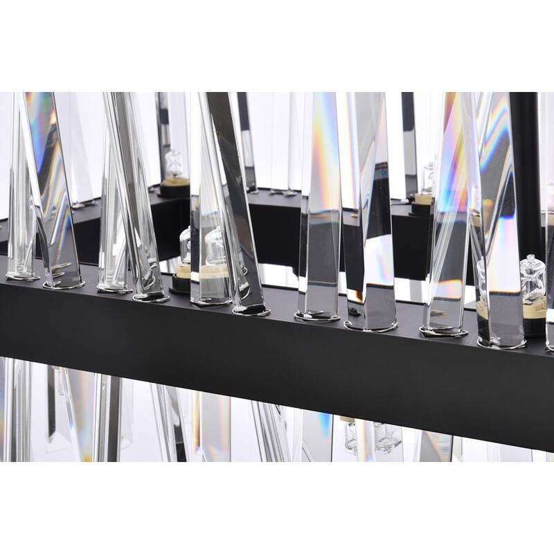 Indigo Home 30 inch crystal rectangle chandelier light