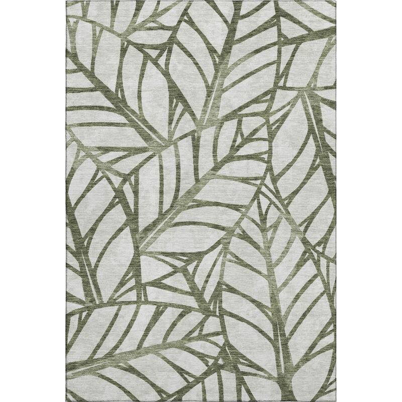 Premium Washable Super Soft Modern Palm Mayfield Rug