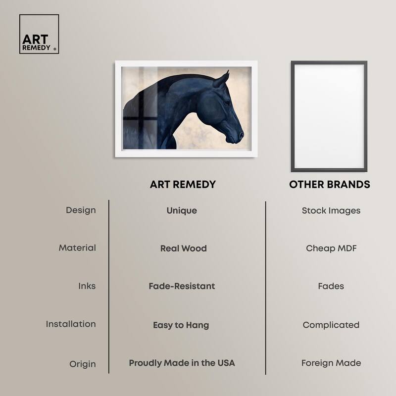 Blue Horse II Shadowbox by Art Remedy