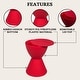 preview thumbnail 43 of 143, Boyd Round Side Table with Ribbed Design Base - Accent Hourglass End Table with Removable Lid for Living Room & Bedroom