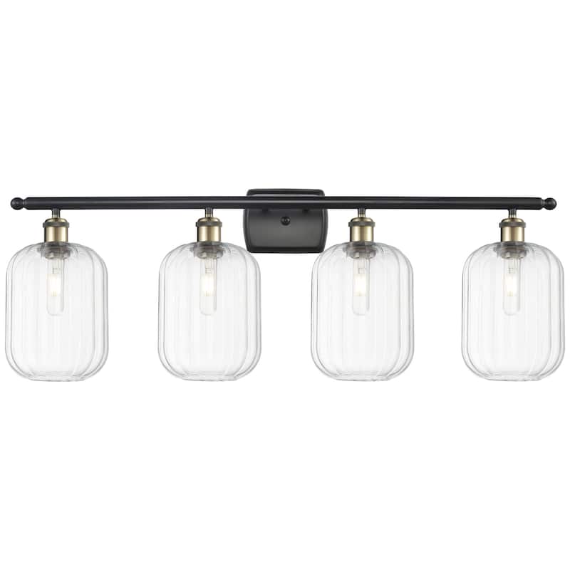 Innovations Lighting 516-4W-13-37 Preston Vanity Preston 4 Light 37" - Black Antique Brass / Clear