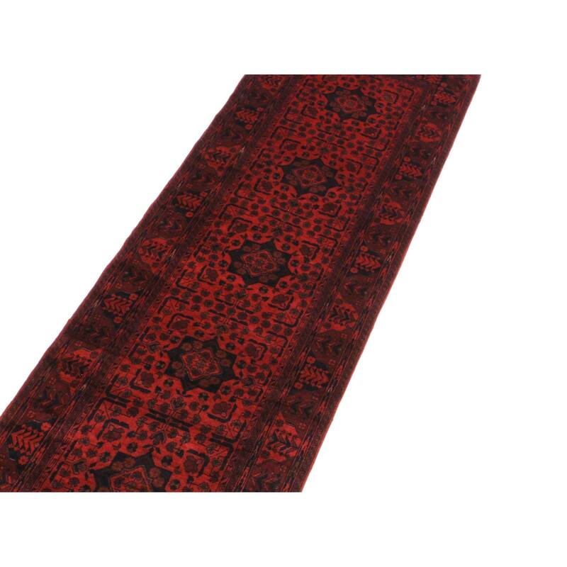 Southwestern Biljik Khal Mohammadi Charley Red/Black Runner - 2'10'' x 9'8''
