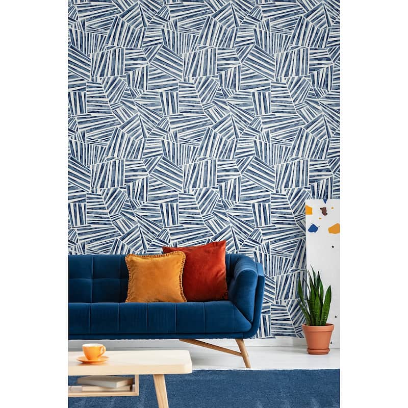 Seabrook Designs Alpi Geometric Non-Woven Unpasted Wallpaper