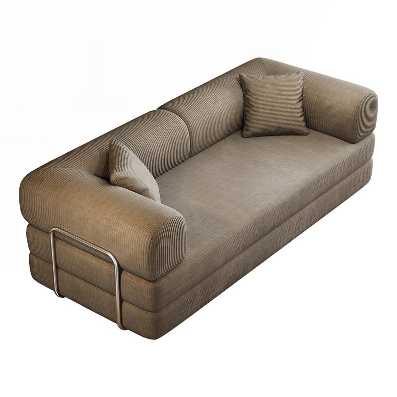 Compression Sofa,Convertible Floor Sofa Bed-with Pillow Back Support Armrest,Comfy Futon Couch Sleeper Bed