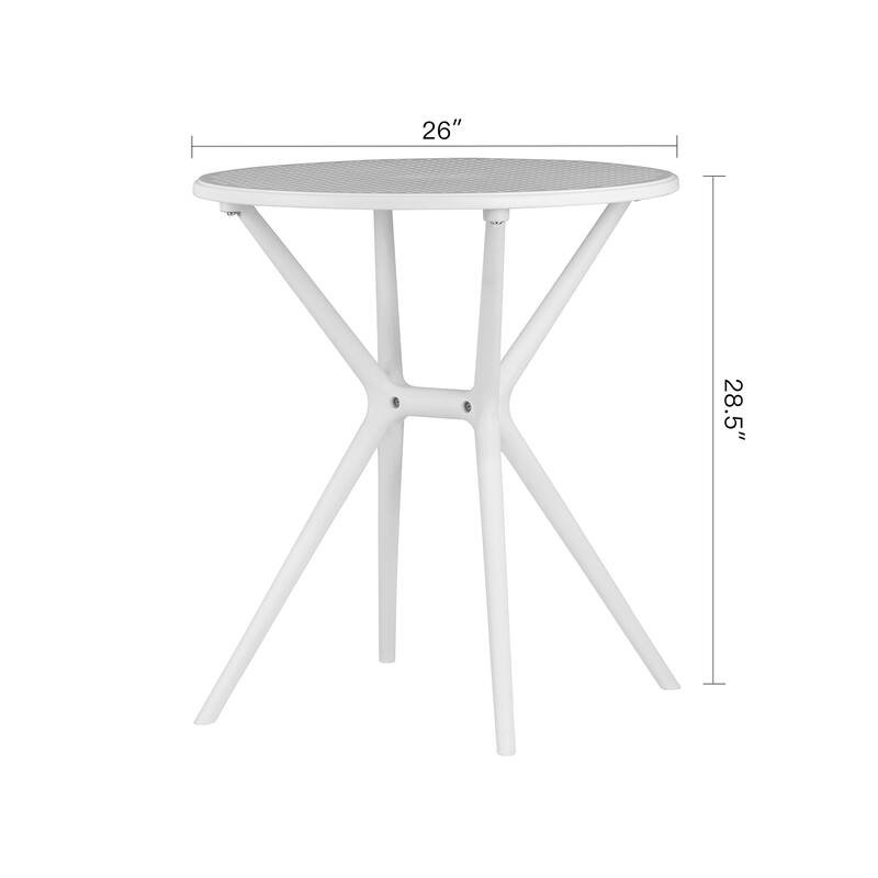 Bates White Plastic Round Dining Table Bed Bath & Beyond 40133073