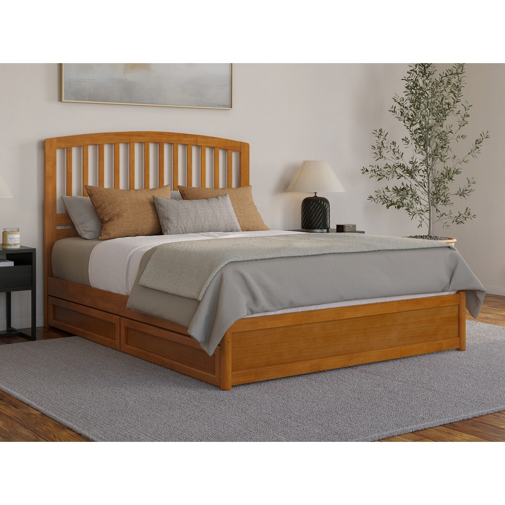Lucia Platform Bed with Panel Footboard and Storage Drawers