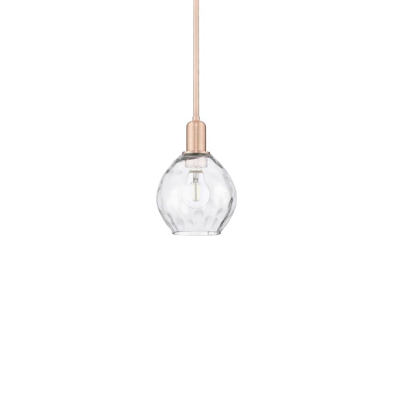 Innovations Lighting 716-1S-10-6 Waverly Pendant Waverly 6" Wide Mini - Antique Copper / Clear