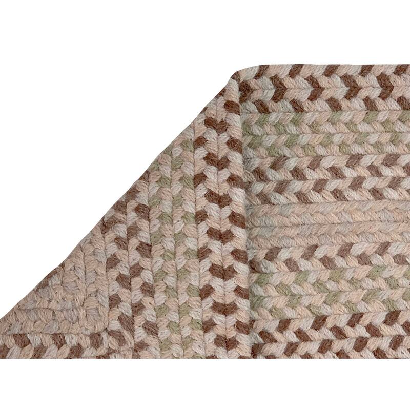 Better Trends Woodbridge Braid 100% Wool Stain Resistant, Double-Sided Reversible Rectangle Indoor Area Utility Rug