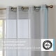 preview thumbnail 10 of 117, HLC.me 2 Piece Semi Sheer Voile Window Curtain Drapes Grommet Top Panels Bedroom, Living Room - Set of 2 panels