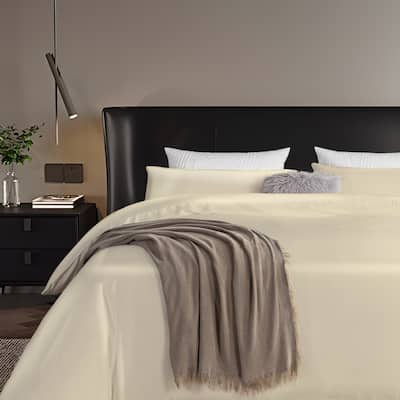 100% Tencel Cooling Duvet Cover Set, Silky Smooth & Breathable Lyocell