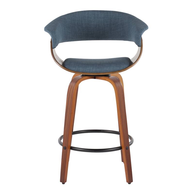 Carson Carrington Sauda 26" Fixed-Height Counter Stool with Bent Wood Legs (Set of 2)