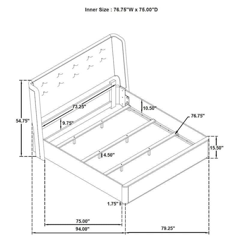 Leandro Bedroom Set Burnished Black