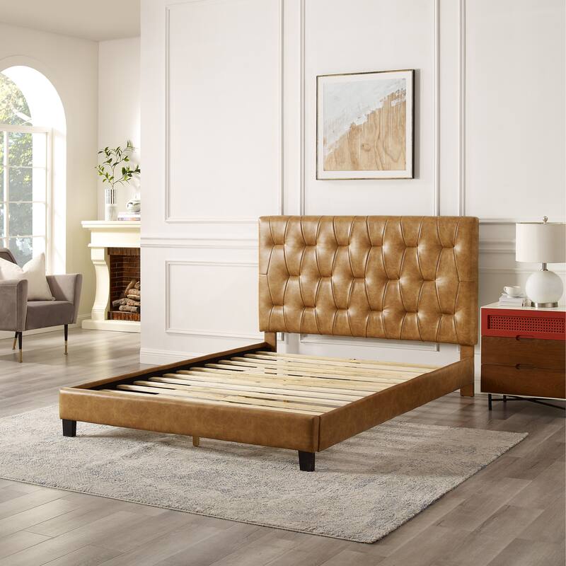 Corvus Somme Tufted Upholstered Platform Bed