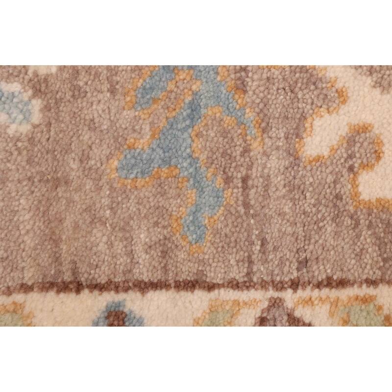 ECARPETGALLERY Hand-knotted Modern Oushak Taupe Wool Rug - 8'1 x 9'10
