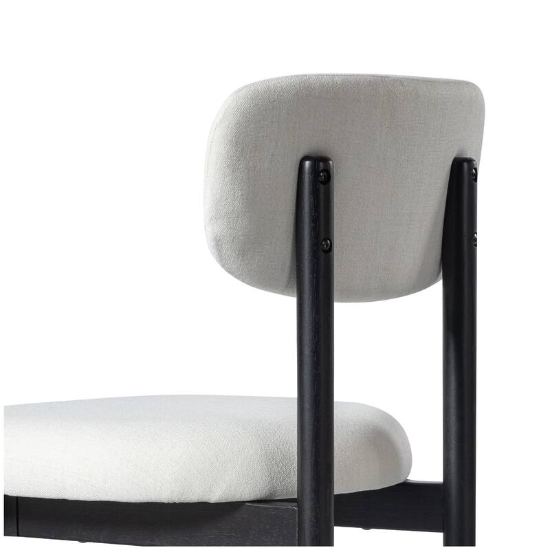 Modern Upholstered Dining Chair with Solid Wood Legs Side Chair for Kitchen Dining Room Living Room (Set of 2)
