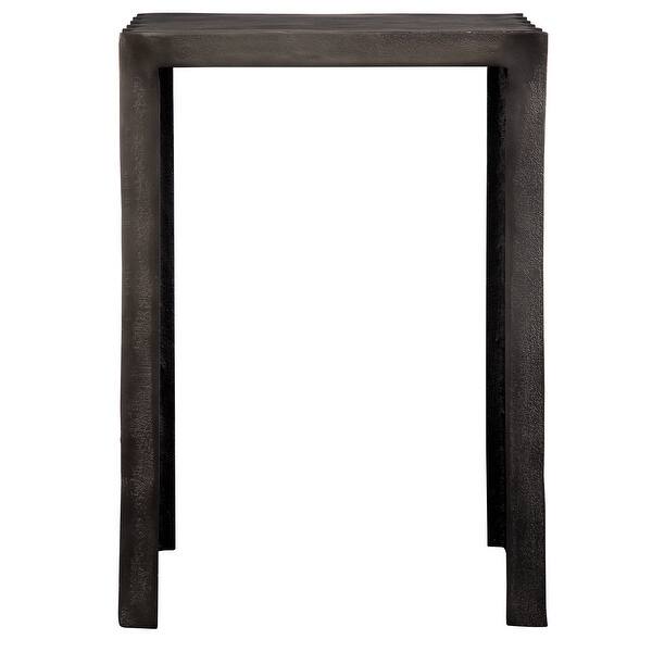 slide 2 of 5, Uttermost In The Groove Aluminum Accent Table - 16"W x 23"H x 10"D