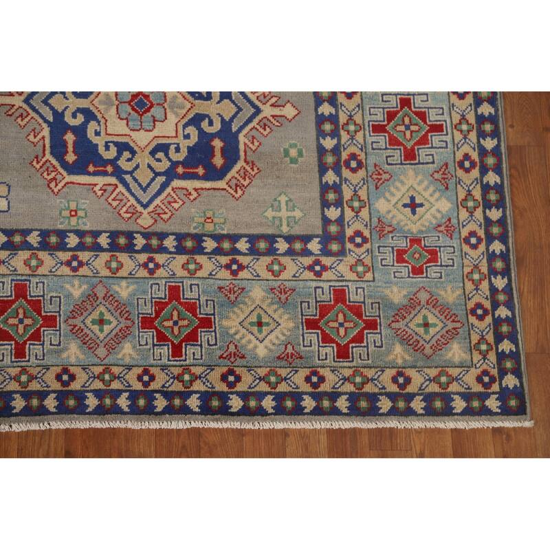 Kazak Area Rug Hand-Knotted Oriental Wool Carpet - 8'7"x 11'8"