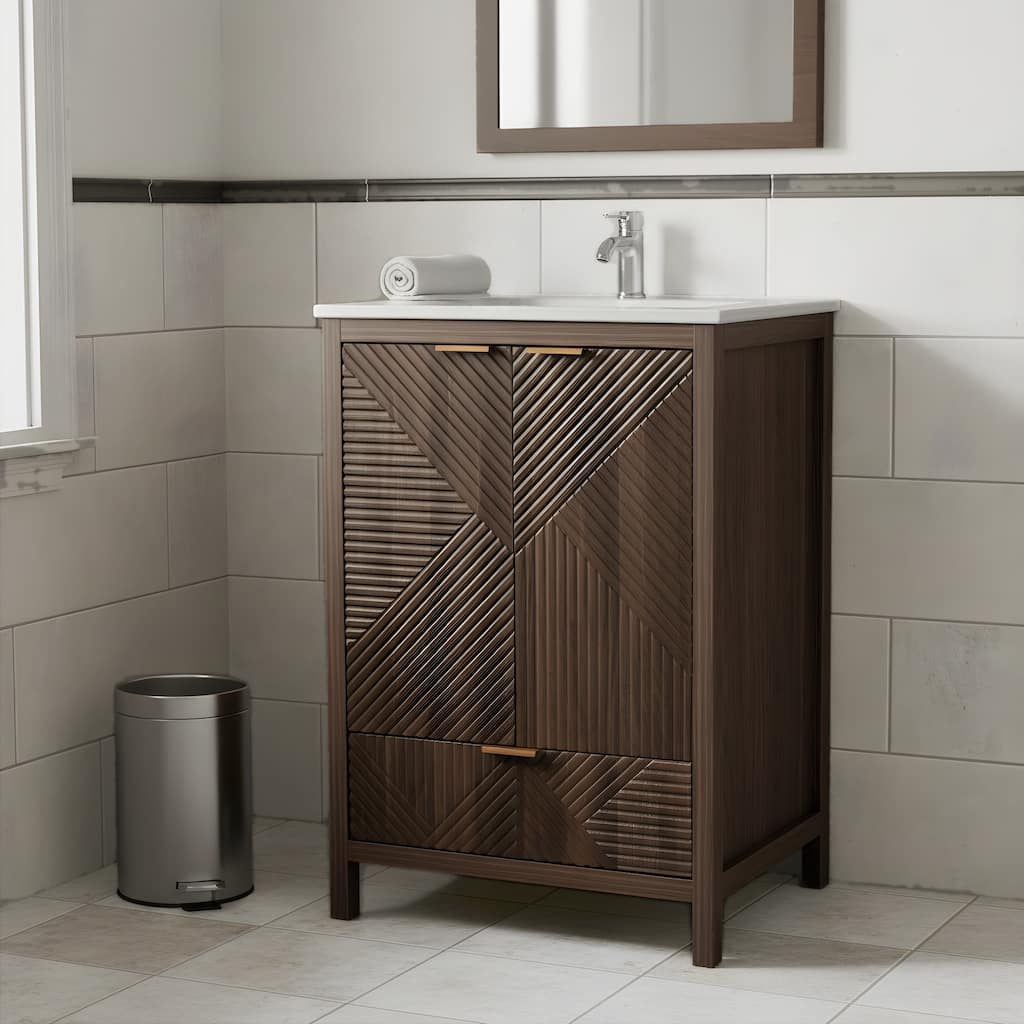 Christopher Knight Home - Seaford 24" Bathroom Vanity with Sink Combo & Single Faucet Hole