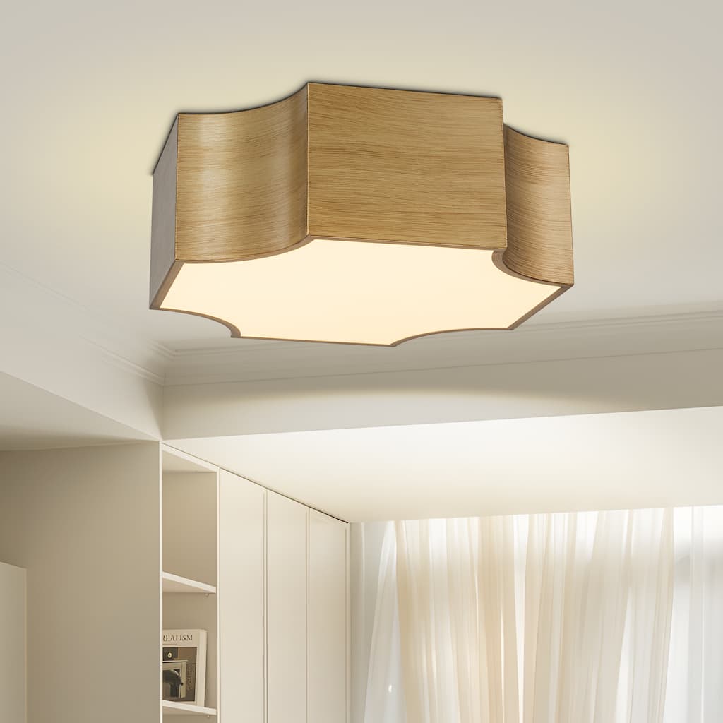 Starsky LED 5CCT Drum Ceiling Light Geometric Semi Flush Mount - Antique
