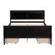 preview thumbnail 4 of 11, Curved Legs Design Platform Bed Frame with 4 Drawers, Full Size, Espresso
