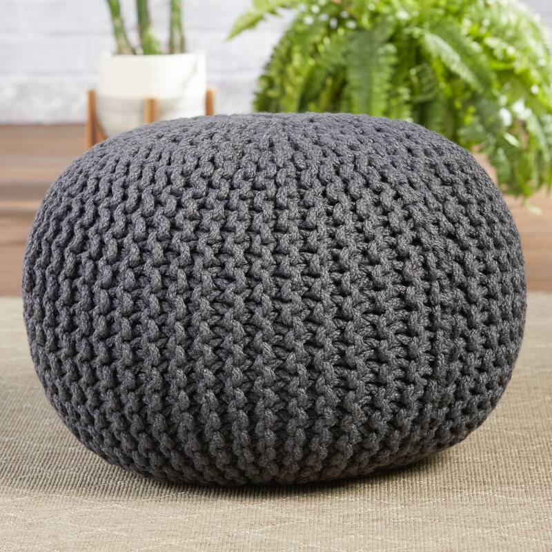 Asilah Indoor and Outdoor Round Pouf - 20"X20"X14"