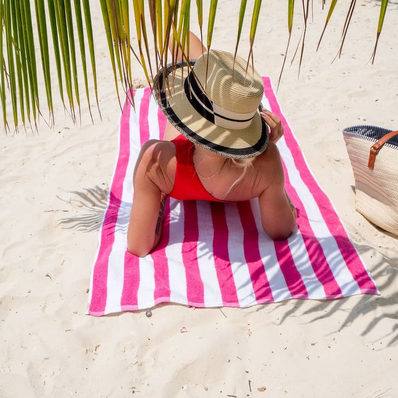 Arkwright California Cabana 4-Piece striped Beach Towel Set - 30x70