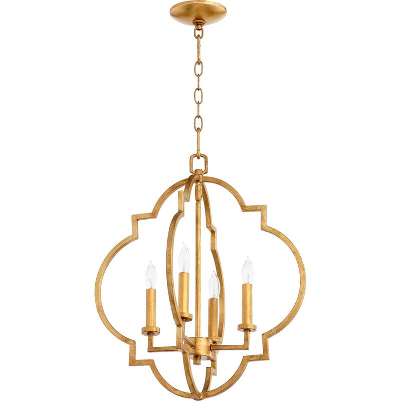 Quorum International Dublin 4 Light 18" Wide Pendant - Gold Leaf