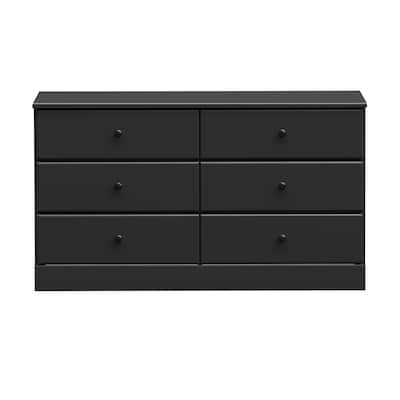 Prepac Astrid 6 Drawer Double Dresser for Bedroom, Wide Chest of Drawers, Bedroom Furniture,Traditional Furniture