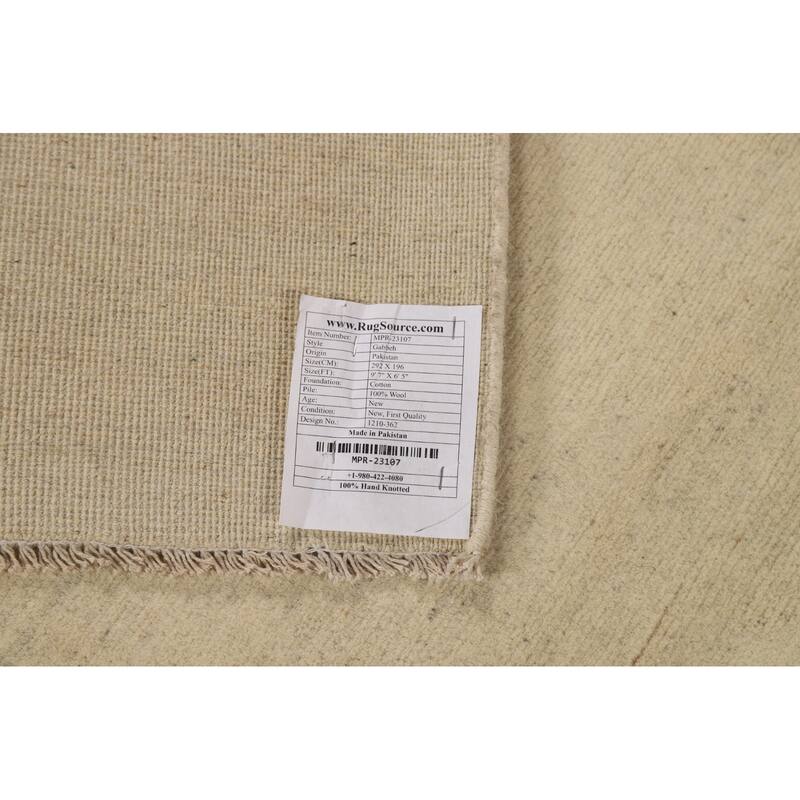 Contemporary Gabbeh Oriental Area Rug Hand-Knotted Wool Carpet - 6'5"x 9'7"