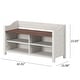 preview thumbnail 12 of 10, Furniture Dash | Shoe Rack and Bench White Distressed