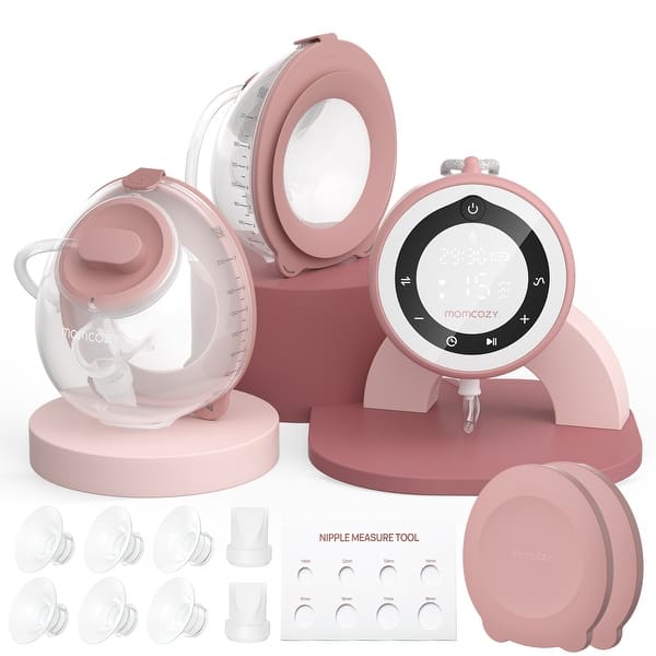 slide 2 of 12, V1 Pro Hospital-Grade Wearable Breast Pump - Cozy Red - Double