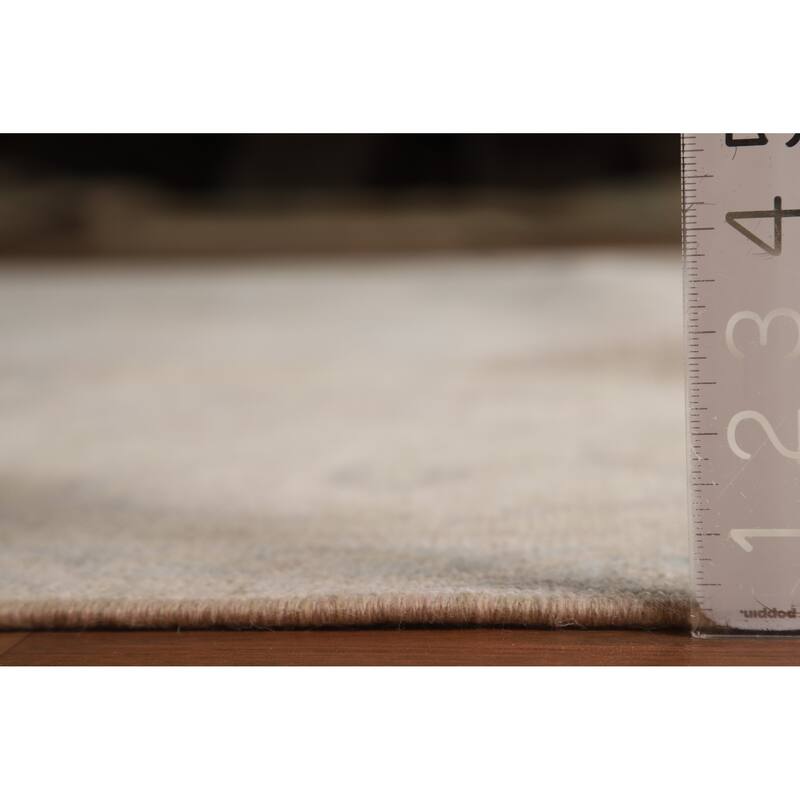 Vegetable Dye Oushak Turkish Rug Handmade Living Room Wool Carpet - 8'0"x 10'1"