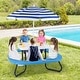 preview thumbnail 18 of 27, Costway Kids Picnic Table Outdoor Activity Table with Adjustable & - See Details