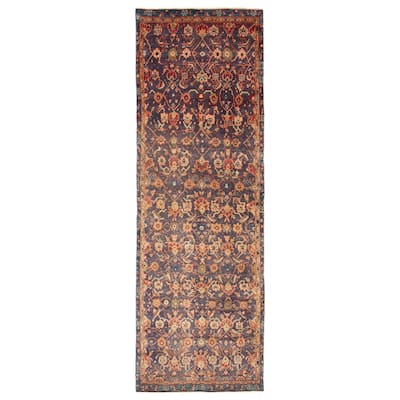 ECARPETGALLERY Hand-knotted Andelz Dark Grey Wool Rug - 3' 4" x 10' 6"