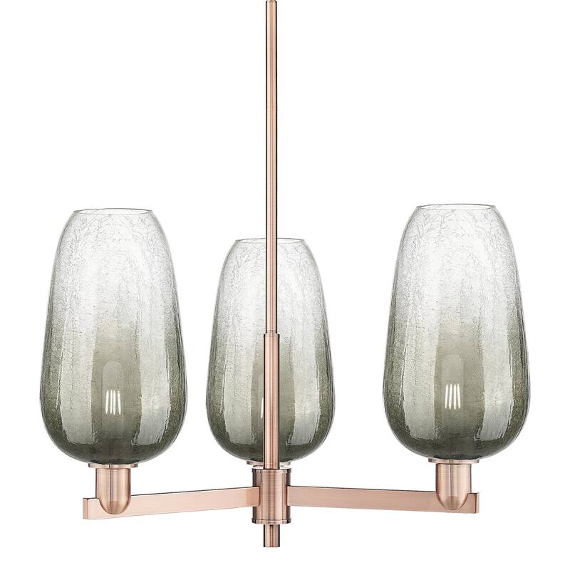 Innovations Lighting 716-3CR-17-18 Brookhaven Flute Chandelier - Antique Copper / Slate