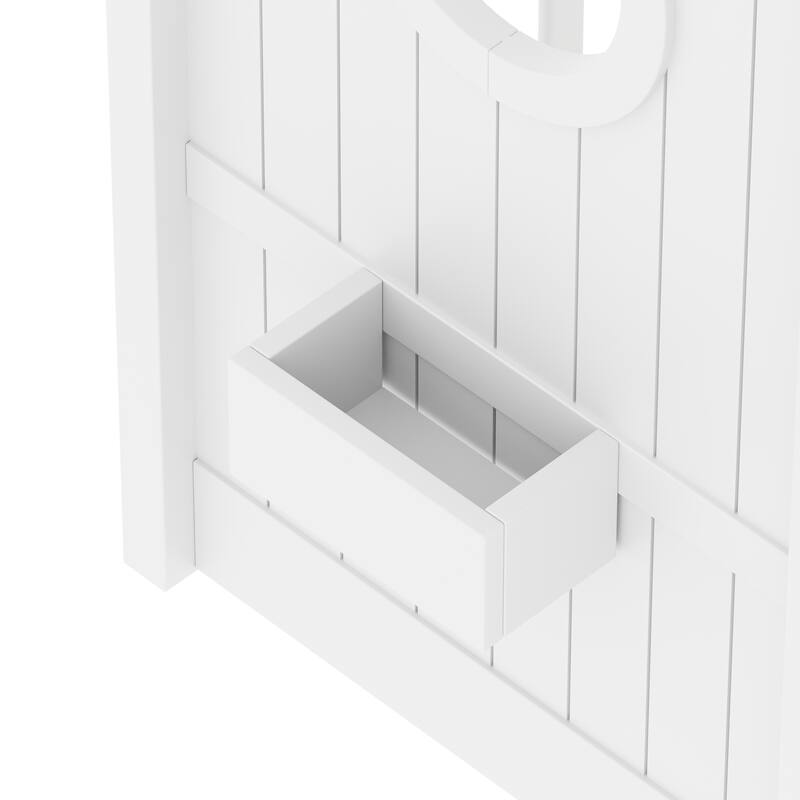 Floor House Bed with Roof & Storage Shelf by Harper&Bright Designs