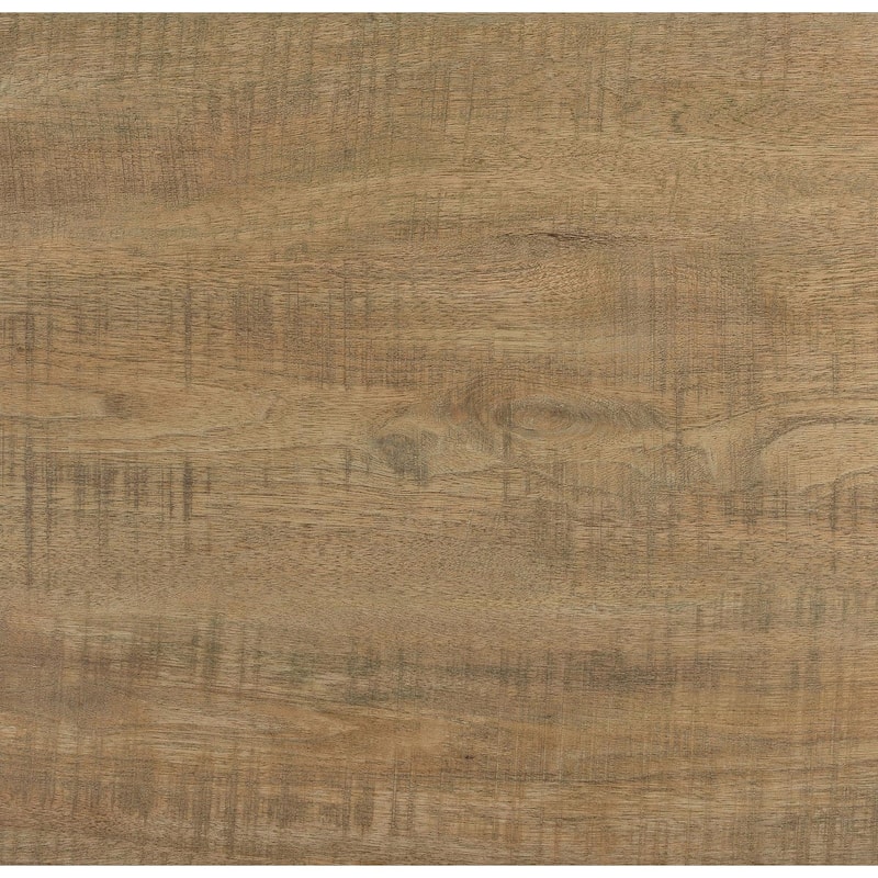 Nette 47 Inch Coffee Table with Rough Hewn Saw Marks, Wood, Natural Brown