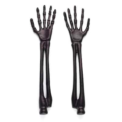 Oneida Skeleton Satin Black 2-Piece Salad Servers