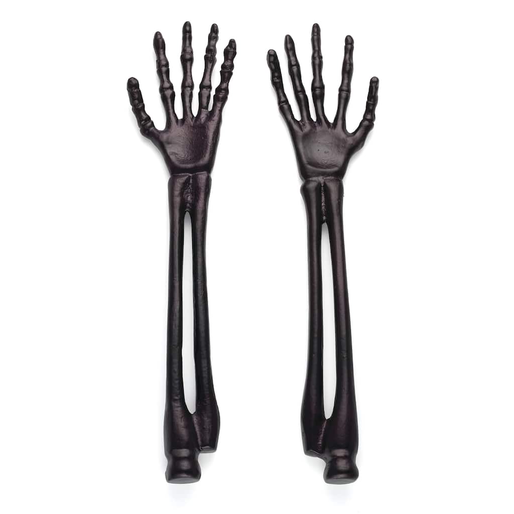 Oneida Skeleton Satin Black 2-Piece Salad Servers
