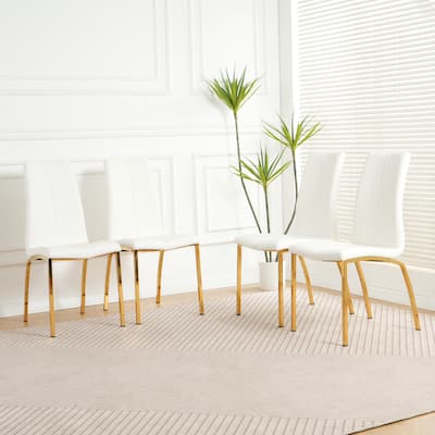 Leather Dining Chairs Set of 4 Dinner Chairs Kitchen Dining Stools
