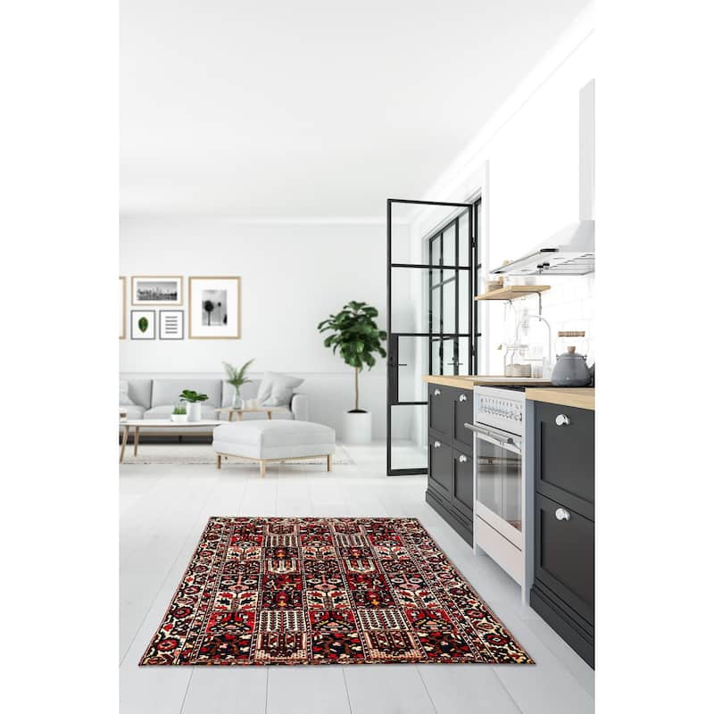 ECARPETGALLERY Hand-knotted Kayseri Vintage Red Wool Rug - 6'8 x 9'0