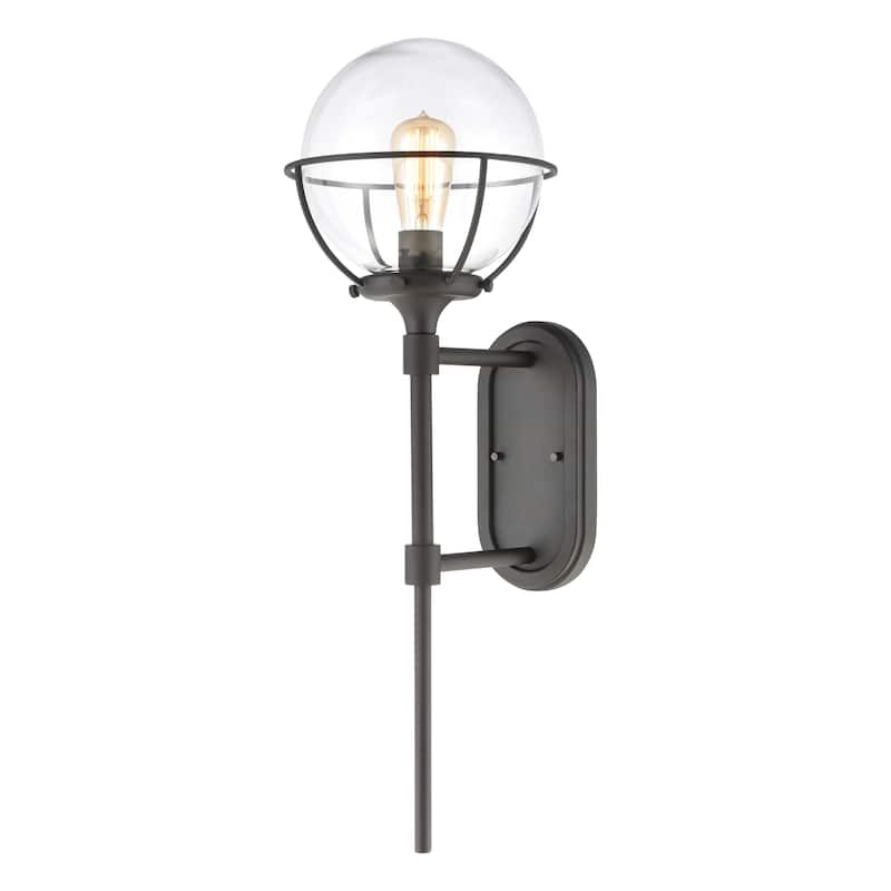 Girard 28'' High 1-Light Outdoor Sconce - Charcoal - 28 inch Tall - 28 inch Tall - Charcoal