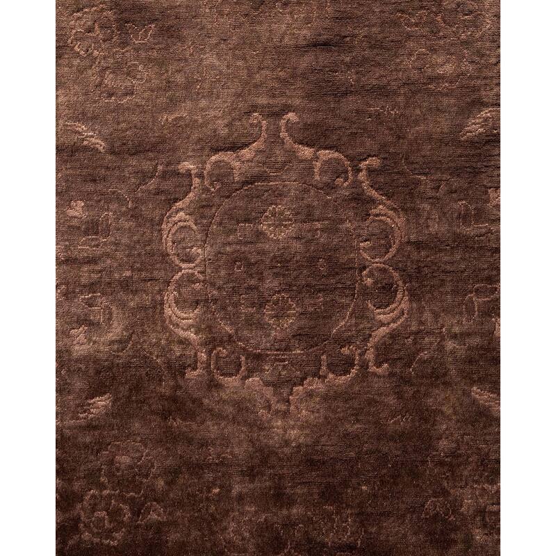 Overton Hand Knotted Wool Vintage Inspired Modern Contemporary Overdyed Red Area Rug - 8' 1" x 10' 0"